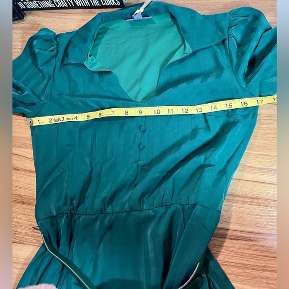 ✨Modcloth✨ NWT Classy Announcement A-Line Dress Size 2 XS-Small Emerald Green - Picture 16 of 17